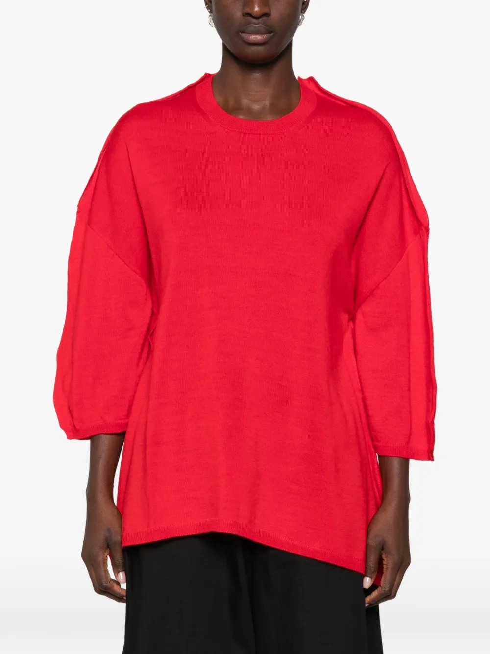 Comme Des Garçons Comme Des Garçons exposed-seam sweater Rood