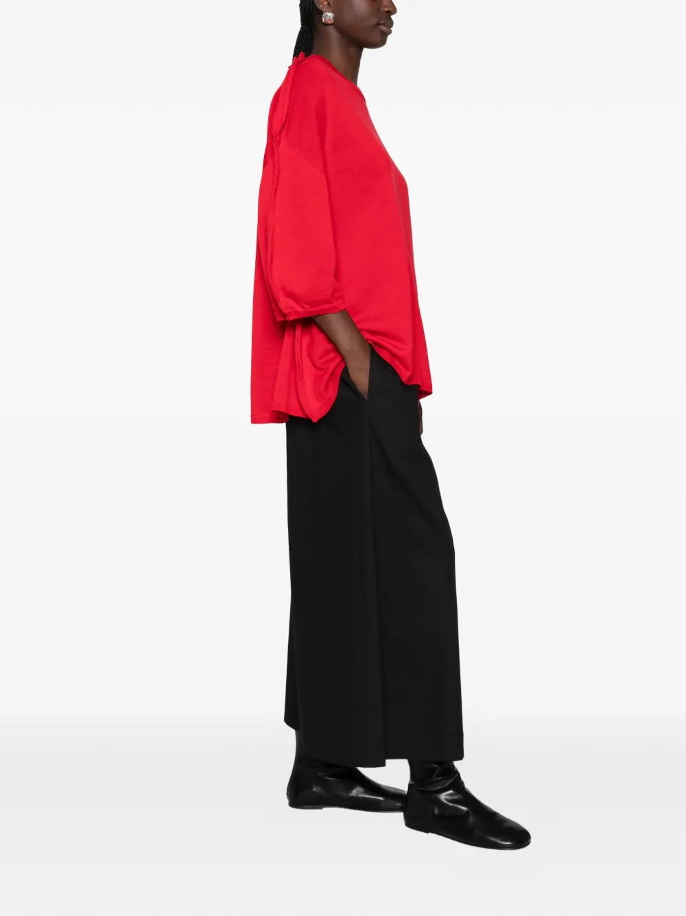 Comme Des Garçons Comme Des Garçons exposed-seam sweater Rood