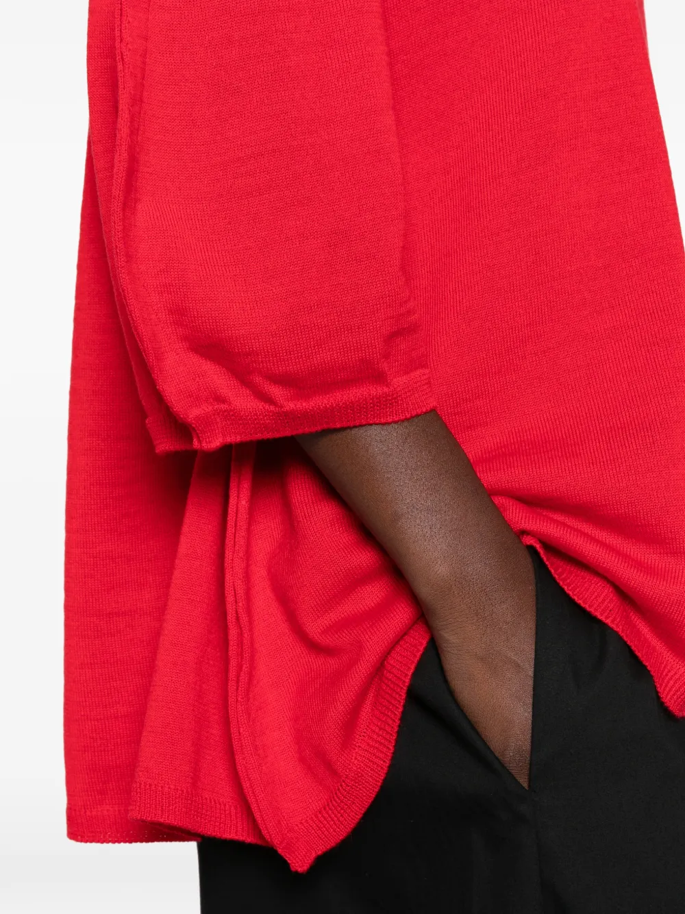 Comme Des Garçons Comme Des Garçons exposed-seam sweater Rood