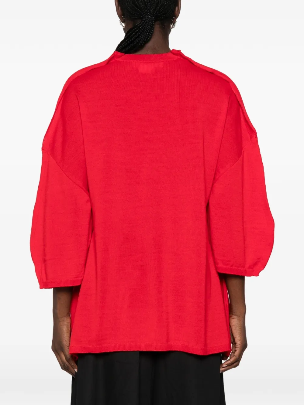Comme Des Garçons Comme Des Garçons exposed-seam sweater Rood