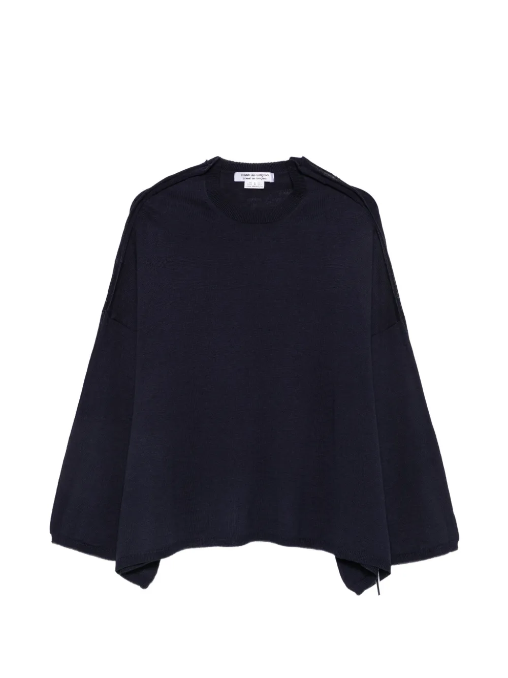Comme Des Garçons Comme Des Garçons Maglione con ruches - Blu