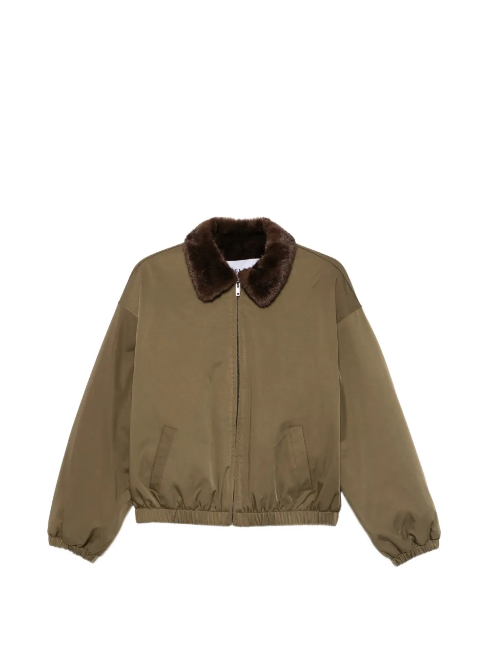 Eleh faux-fur collar bomber jacket