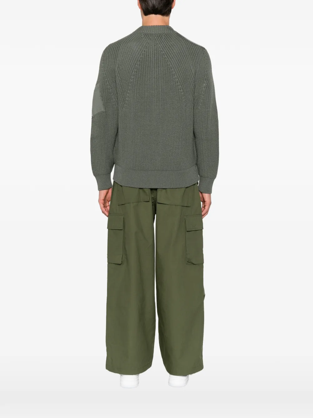 Comme des Garçons Homme Ribgebreid vest met rits Groen