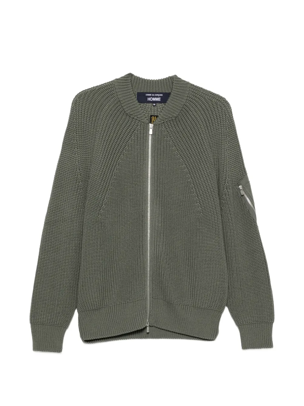 Comme des Garçons Homme zip-up ribbed-knit cardigan