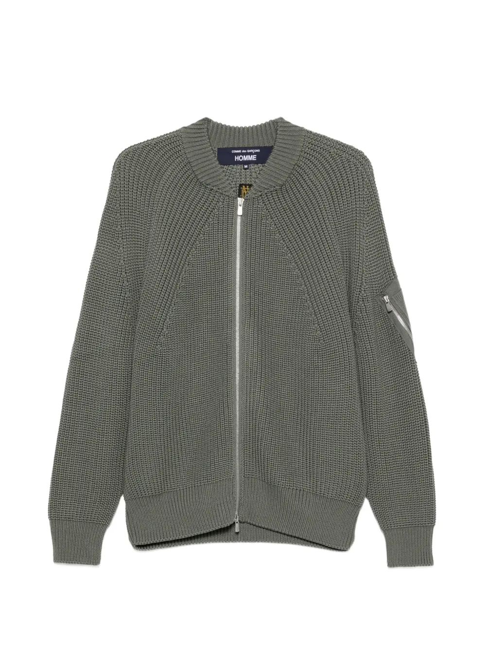 Comme des Garçons Homme zip-up ribbed-knit cardigan