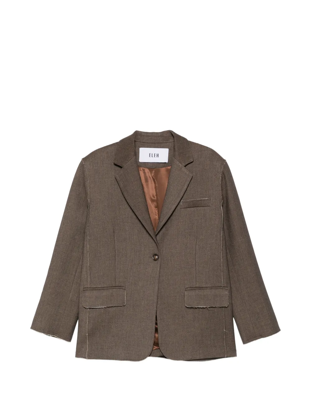 Eleh raw-edge notched-lapel jacket