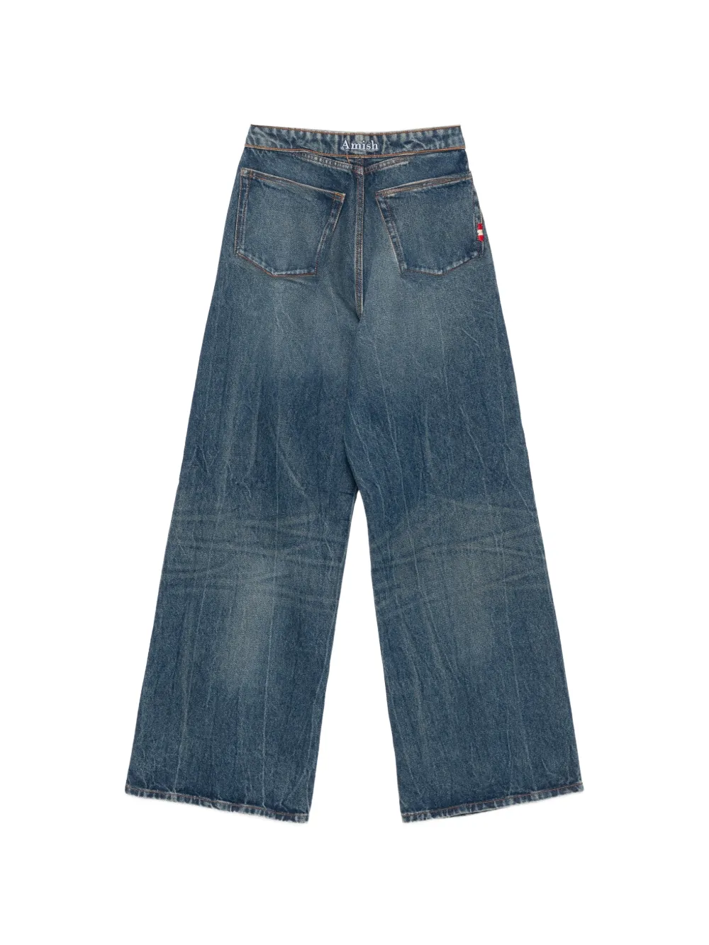 AMISH Jeans met wijde pijpen Blauw