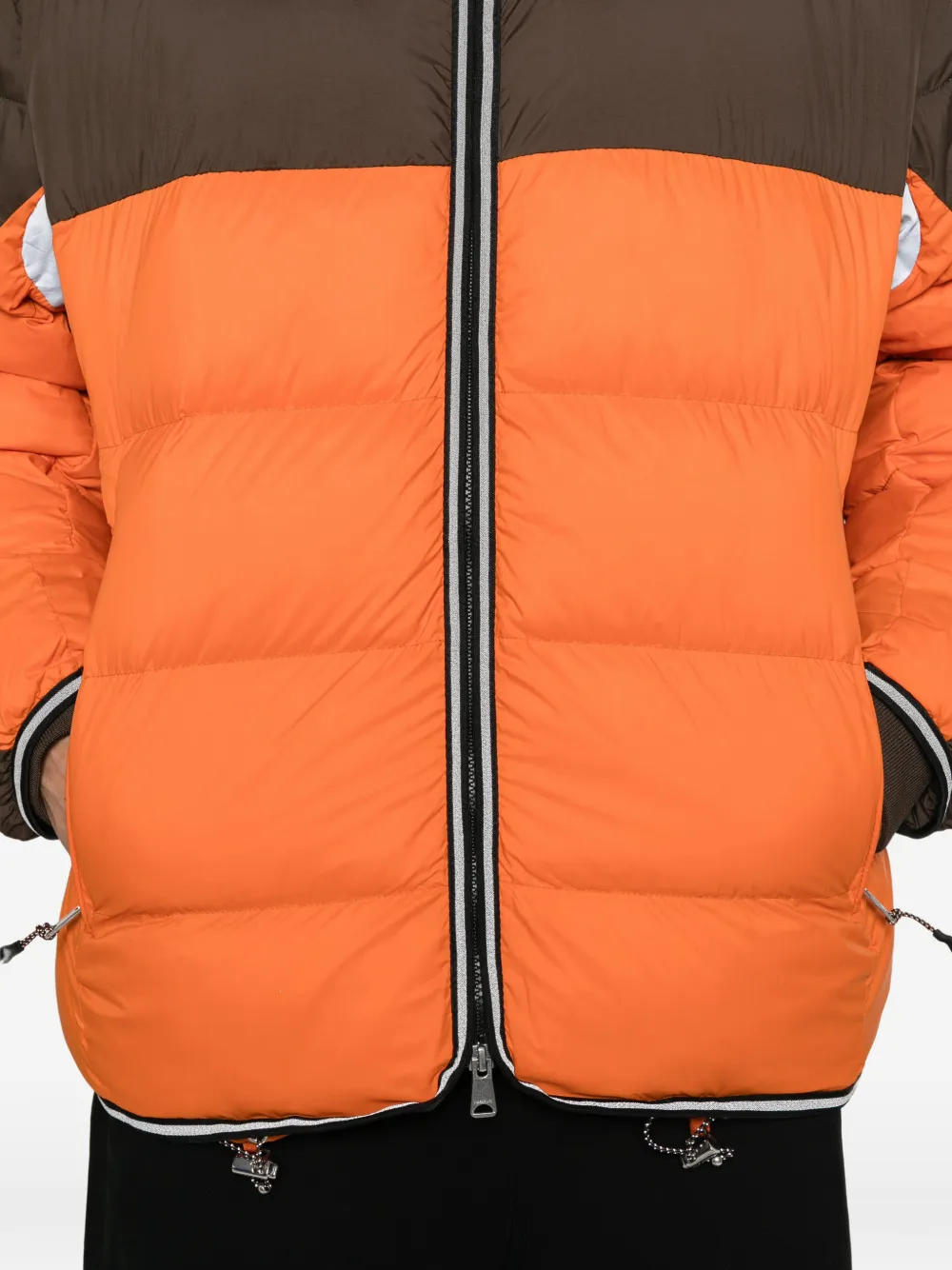 Napapijri Archive gewatteerd jack met colourblocking Bruin