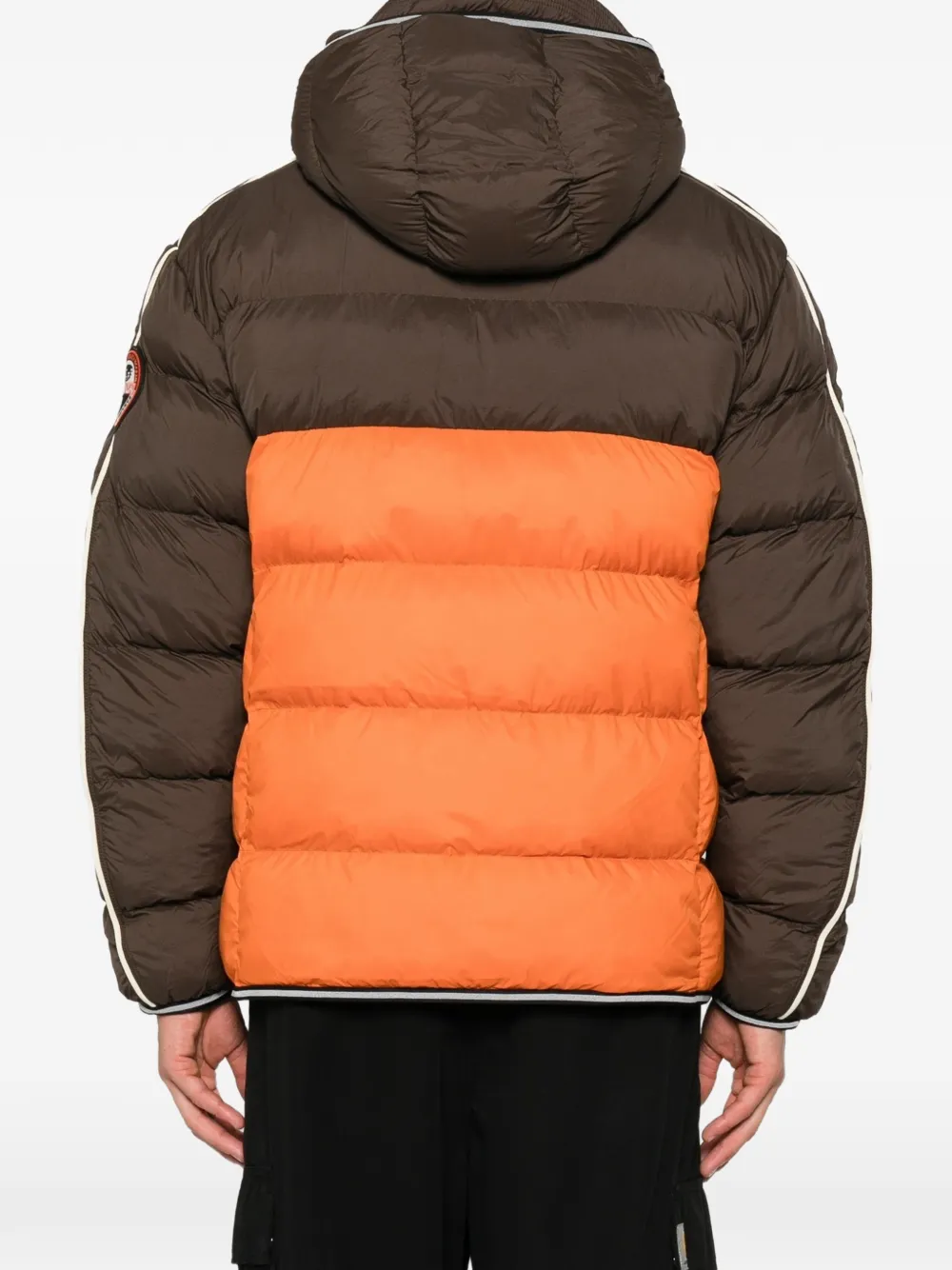 Napapijri Archive gewatteerd jack met colourblocking Bruin