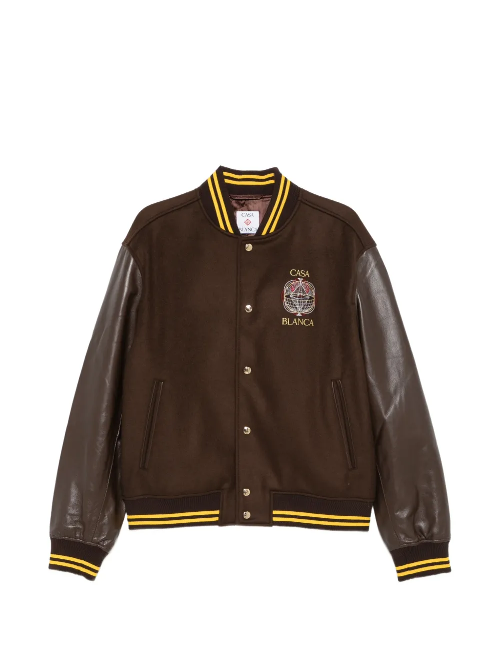 Casablanca logo-embroidered panelled jacket