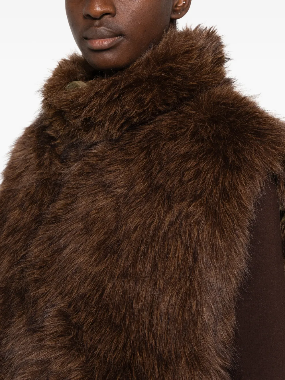 Eleh reversible faux-fur gilet Bruin