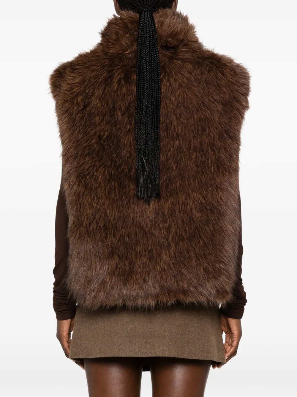Eleh reversible faux-fur gilet Bruin