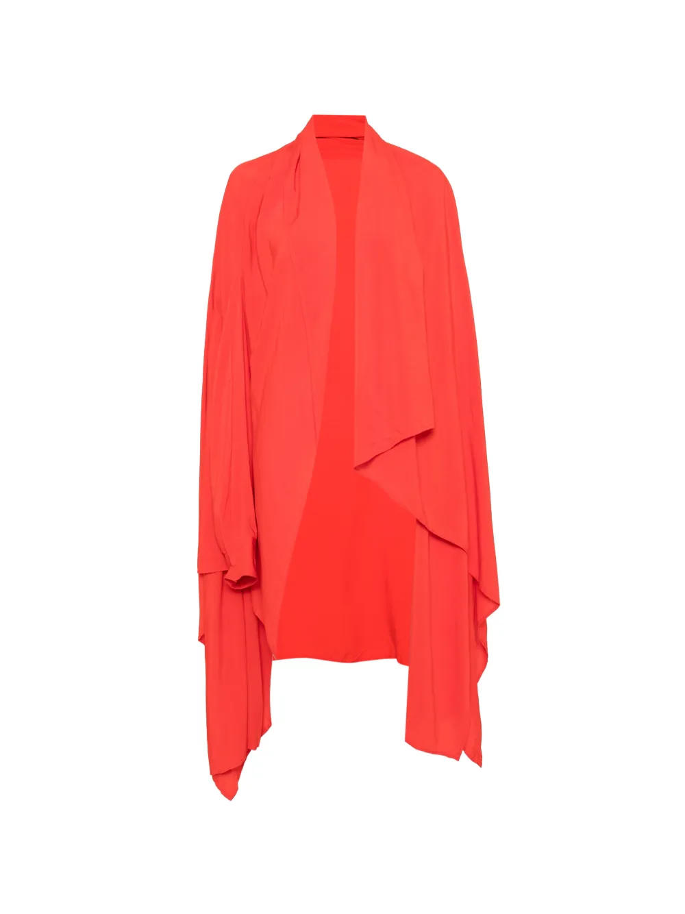 Yohji Yamamoto asymmetric draped coat Rood