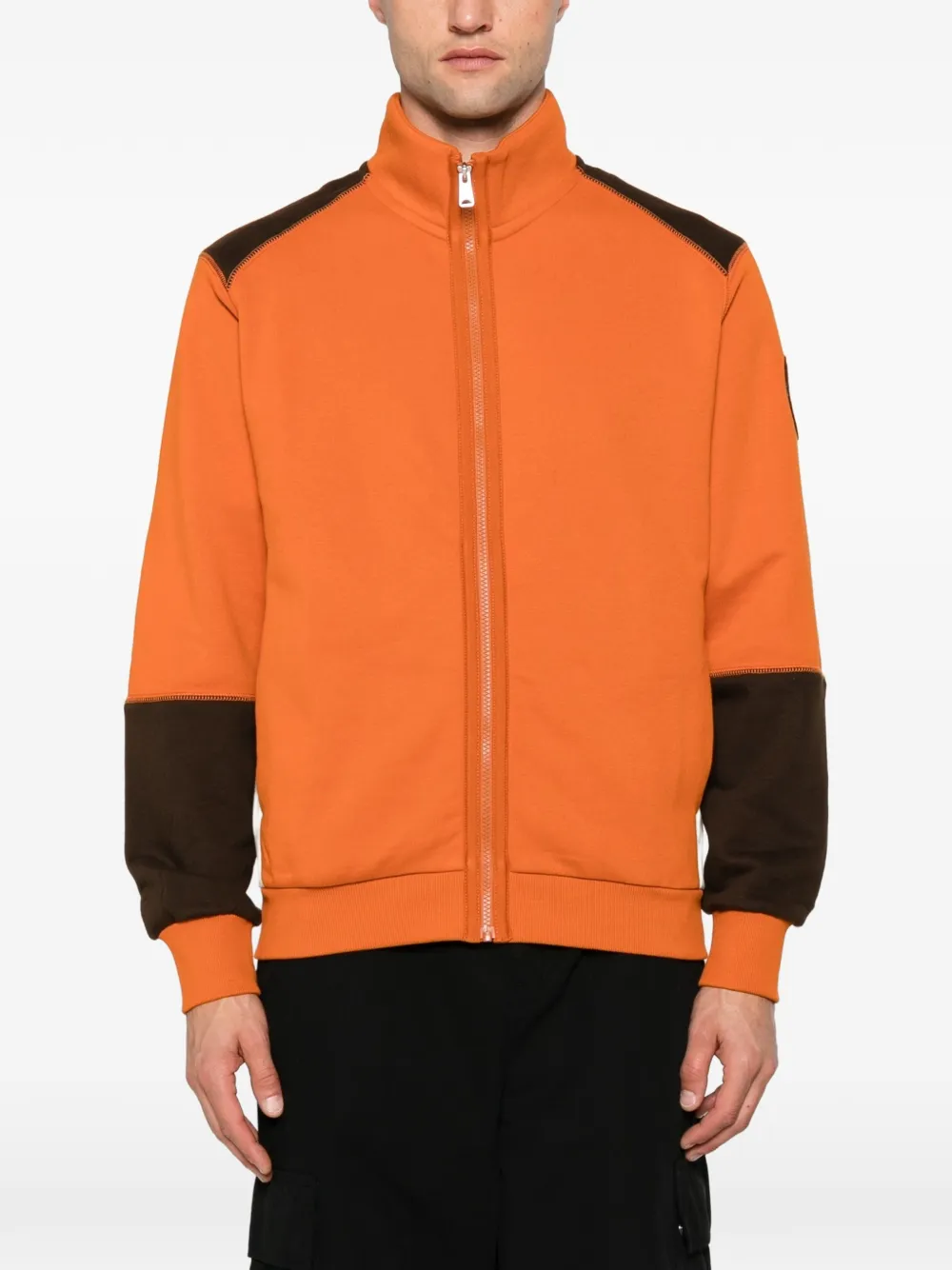 Napapijri Archive sweater met logo-patch en rits Oranje