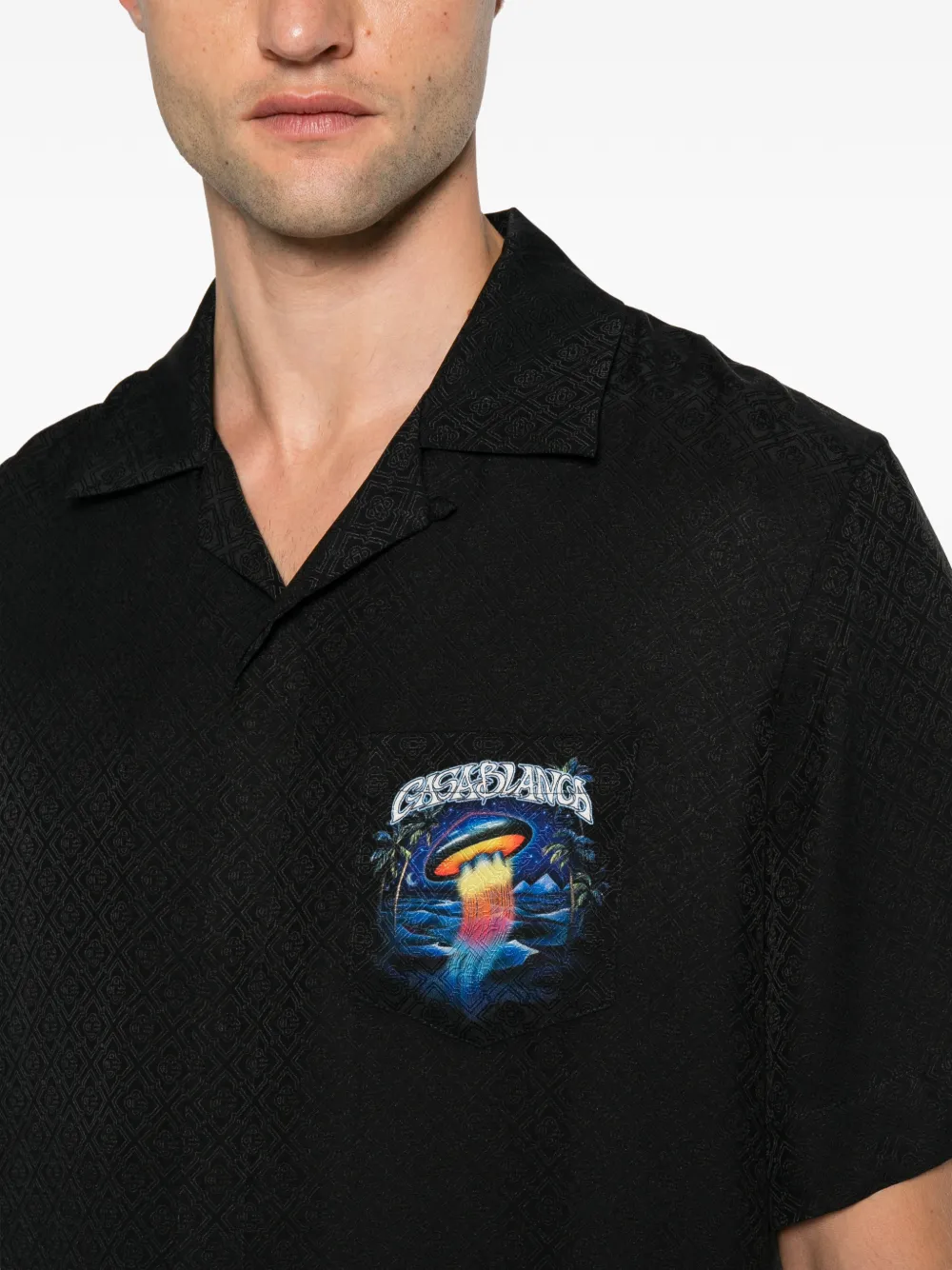 Casablanca Overhemd met logoprint Zwart