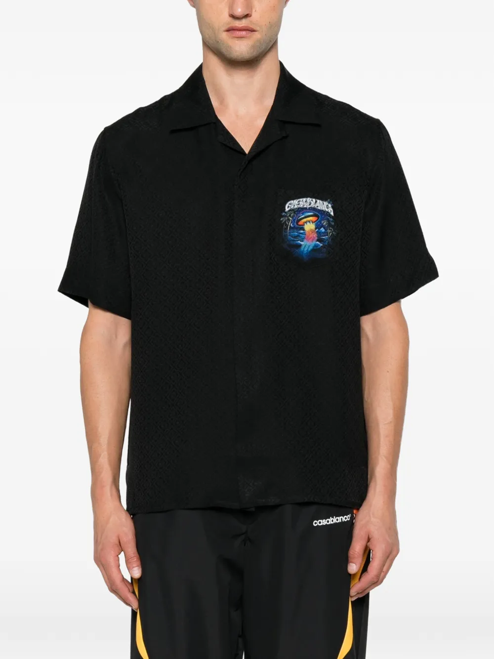 Casablanca Overhemd met logoprint Zwart