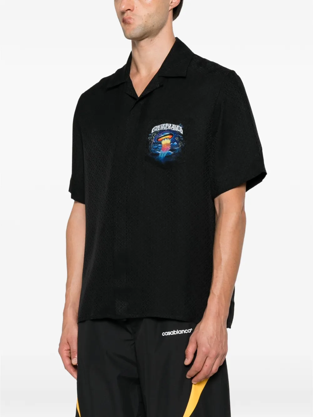 Casablanca Overhemd met logoprint Zwart
