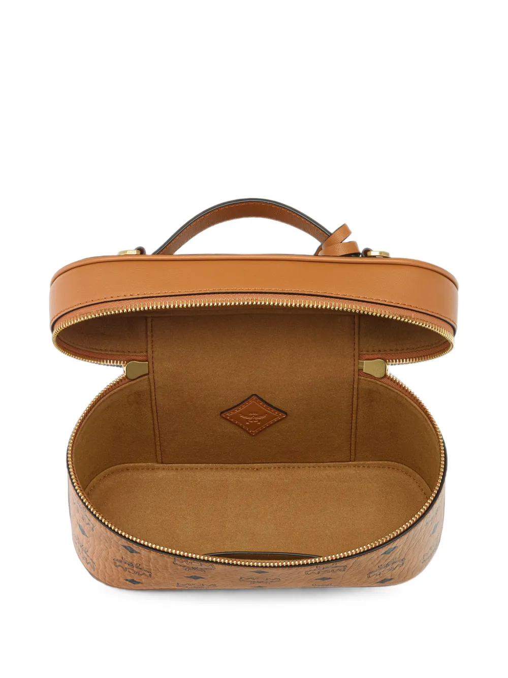 MCM Kleine Aren shopper met logo-print Bruin