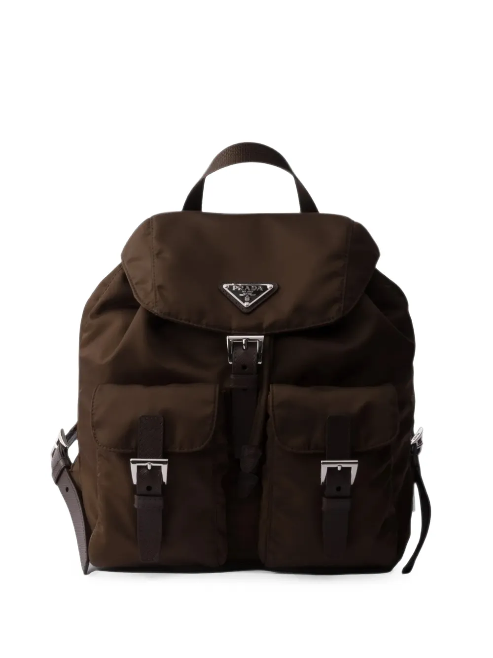 Prada Re-Nylon buckle-fastening backpack - Marrone