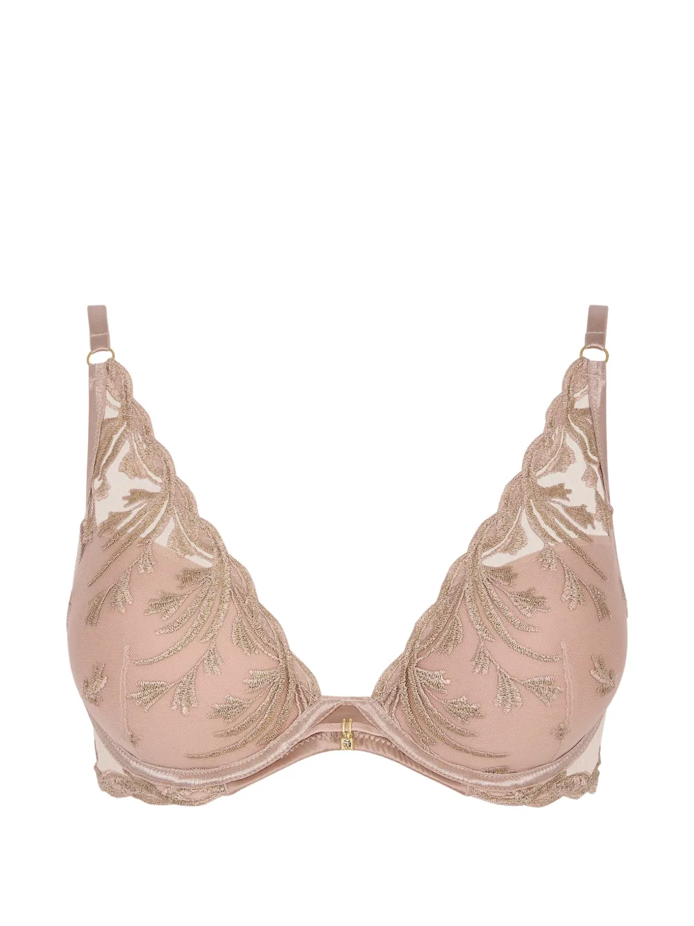 Aubade Reggiseno push-up Cosmic Romance ricamato con scollo profondo - Rosa
