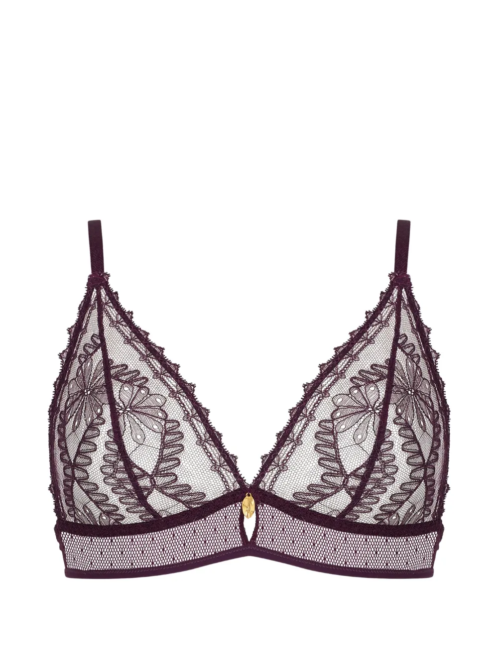 Aubade Mystery of Love Triangel-BH mit Spitzenstickerei - Violett