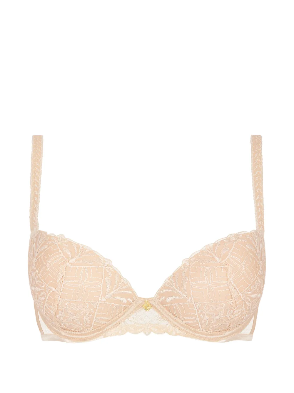Aubade Reggiseno push-up Iconic Calypso con ricamo - Toni neutri