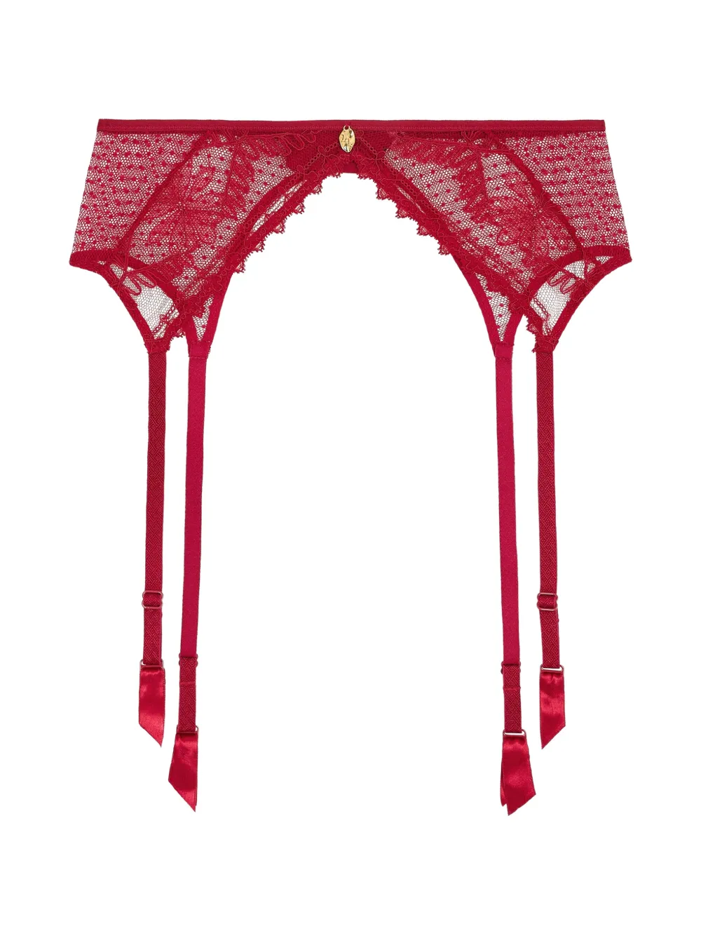 Aubade Reggicalze Mystery of Love in pizzo - Rosso