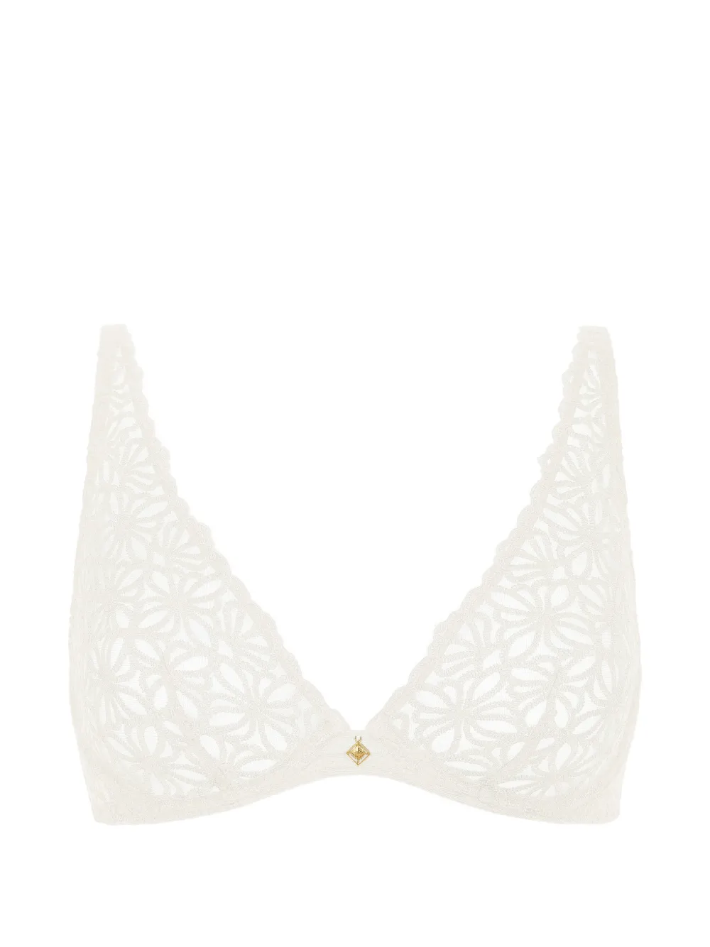 Aubade Reggiseno Secret Memories ricamato con scollo profondo - Bianco