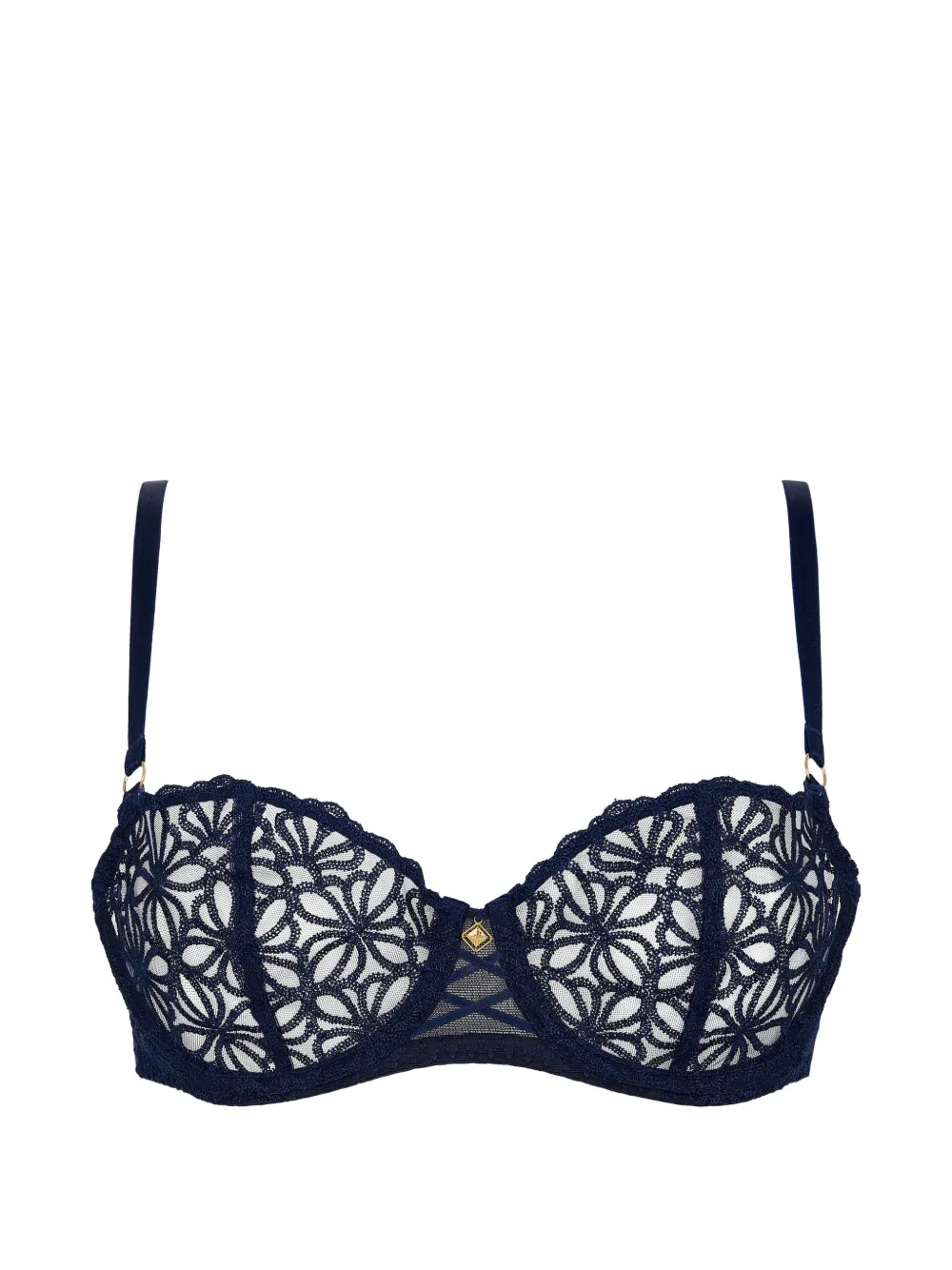 Aubade Reggiseno con ricamo e ferretto - Blu