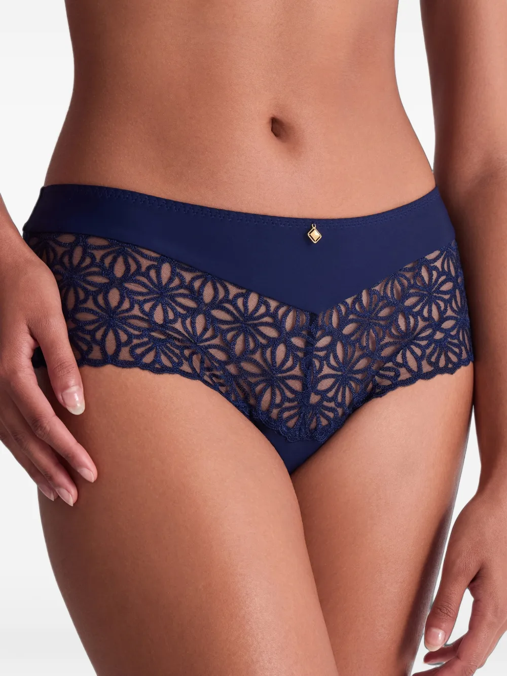 Aubade Secret Memories hipster slip met borduurwerk Blauw