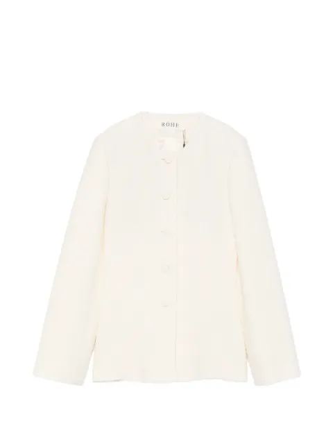 Róhe bouclé-texture single-breasted jacket