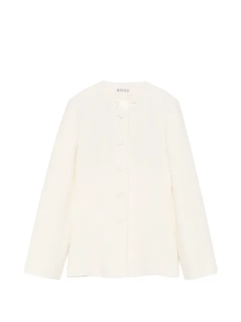 Róhe bouclé-texture single-breasted jacket
