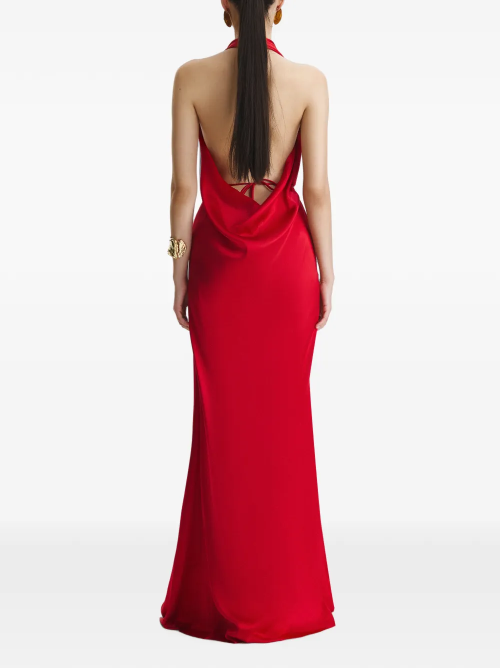 BENEDETTO Maxi-jurk met col Rood