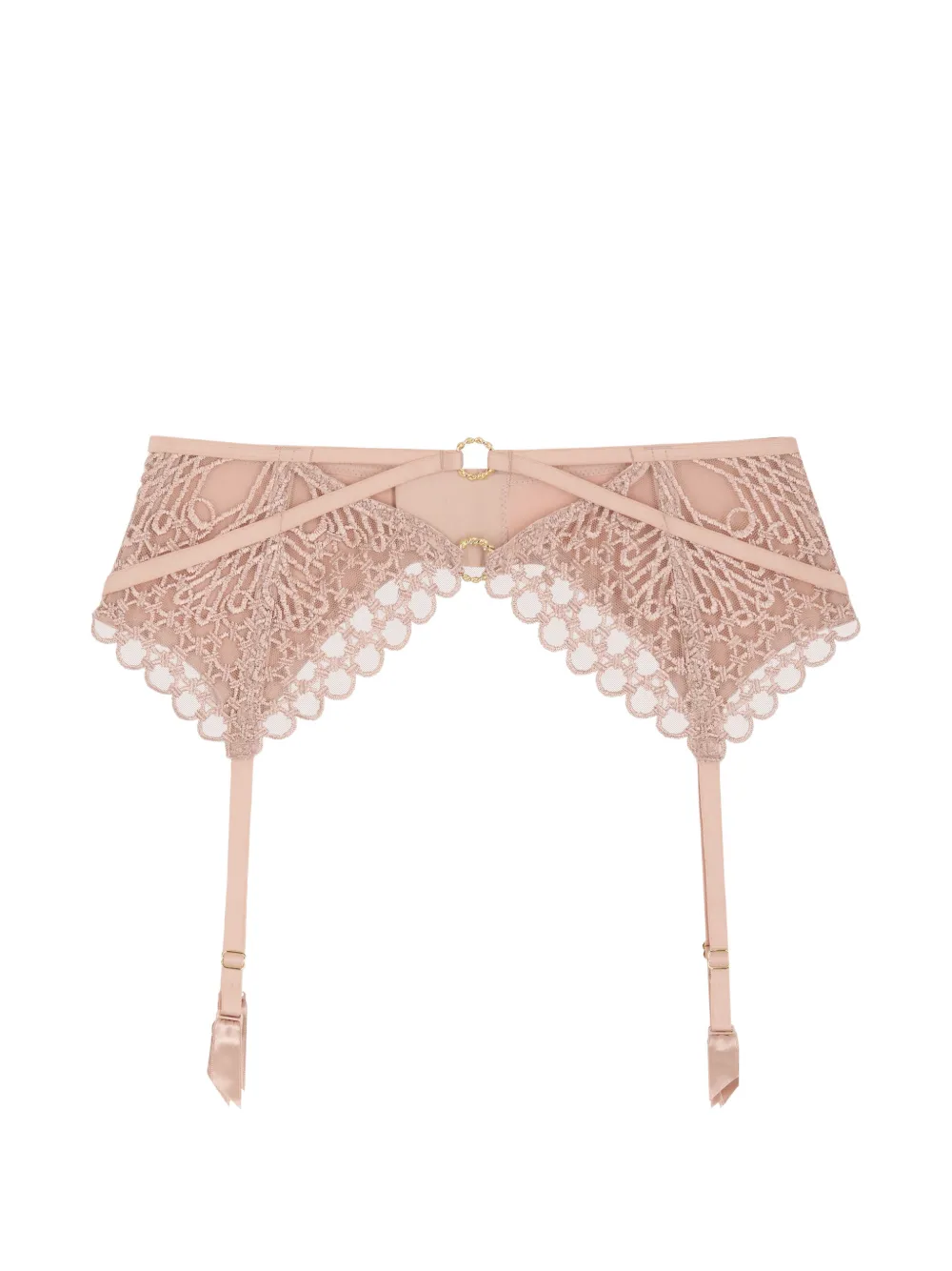 Aubade Eloge du Desir Strumpfhalter mit Spitzenstickerei - Nude