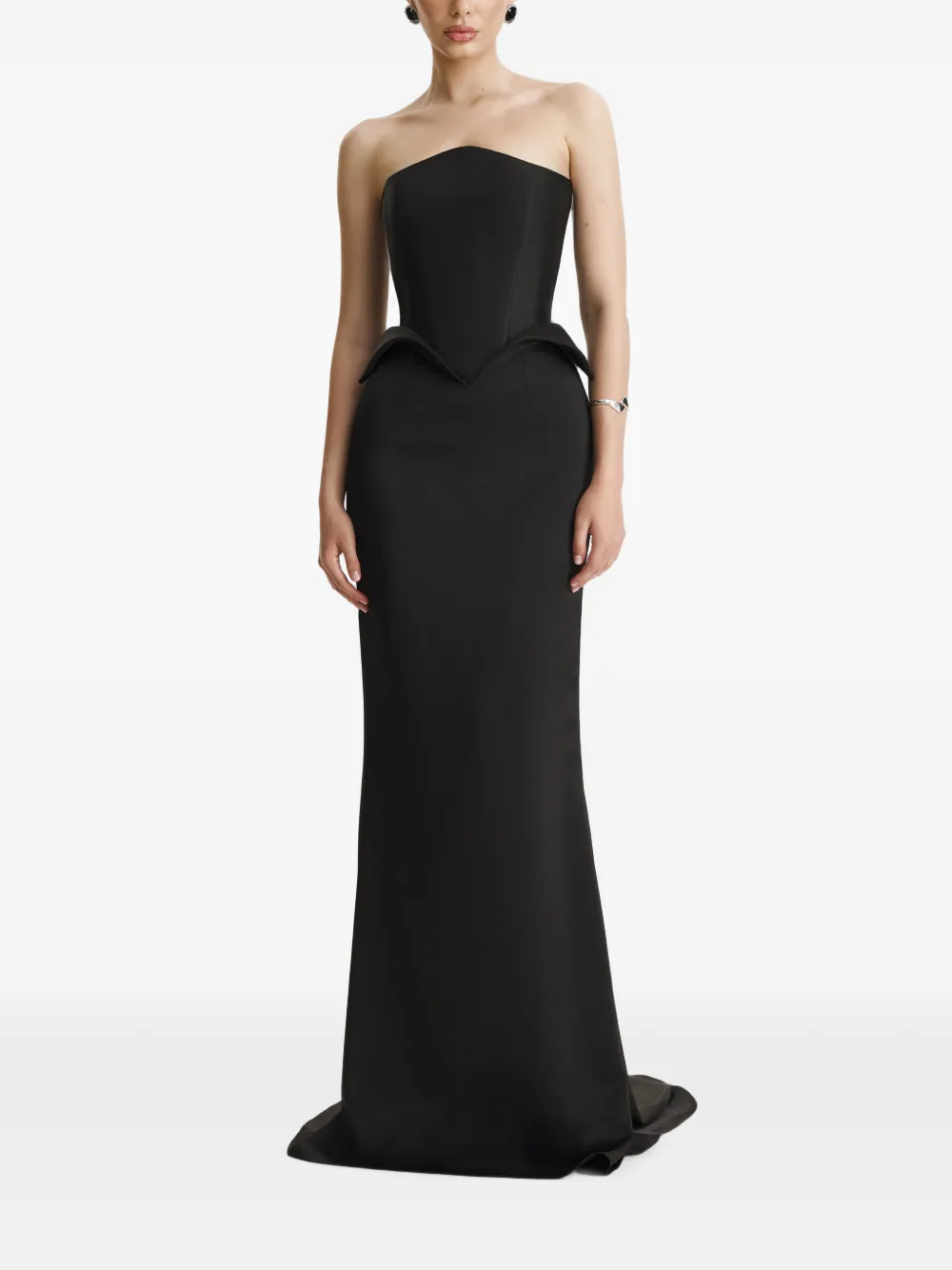 BENEDETTO asymmetric-corset and maxi-skirt set