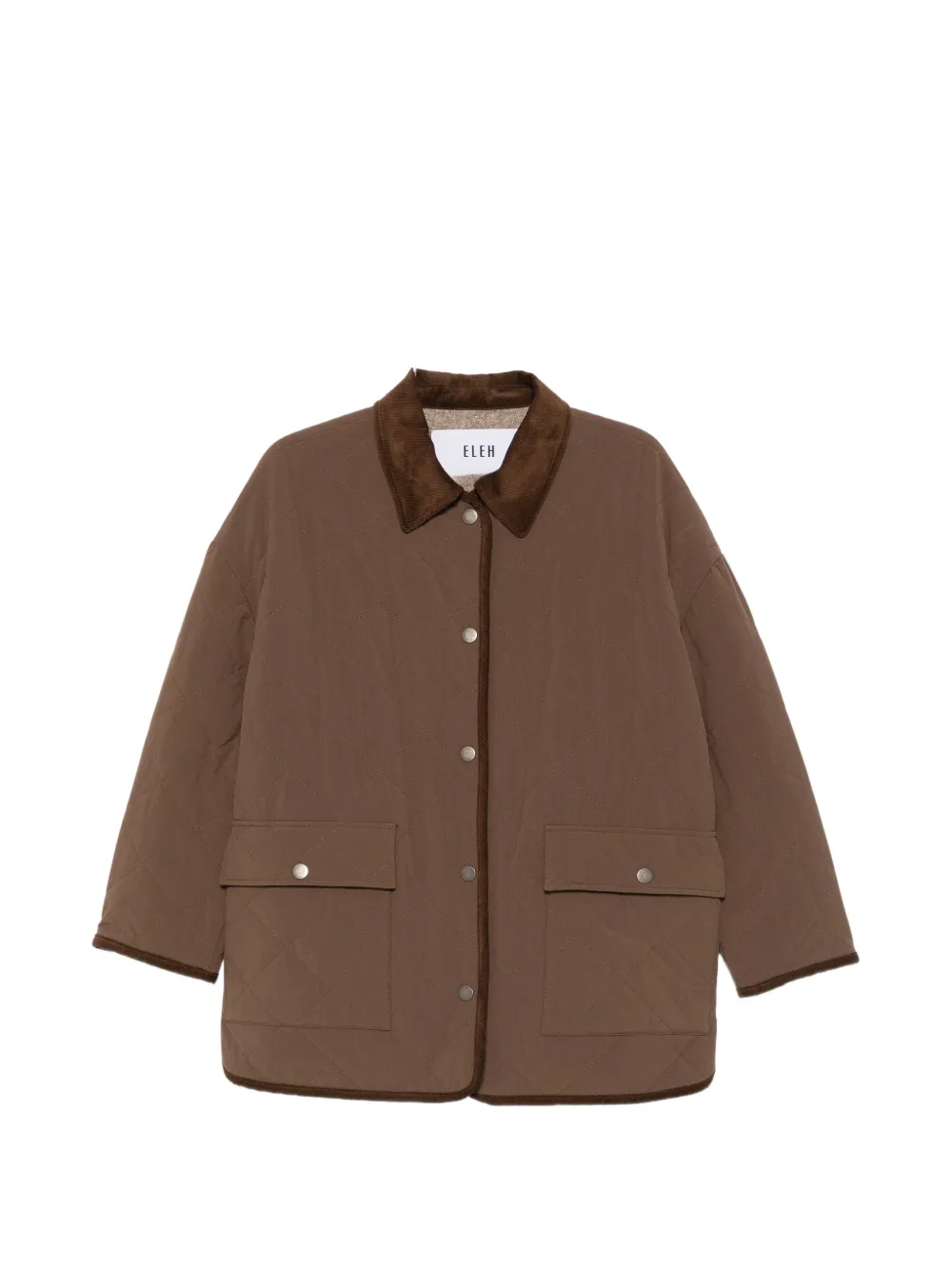 Eleh quilted corduroy-collar jacket