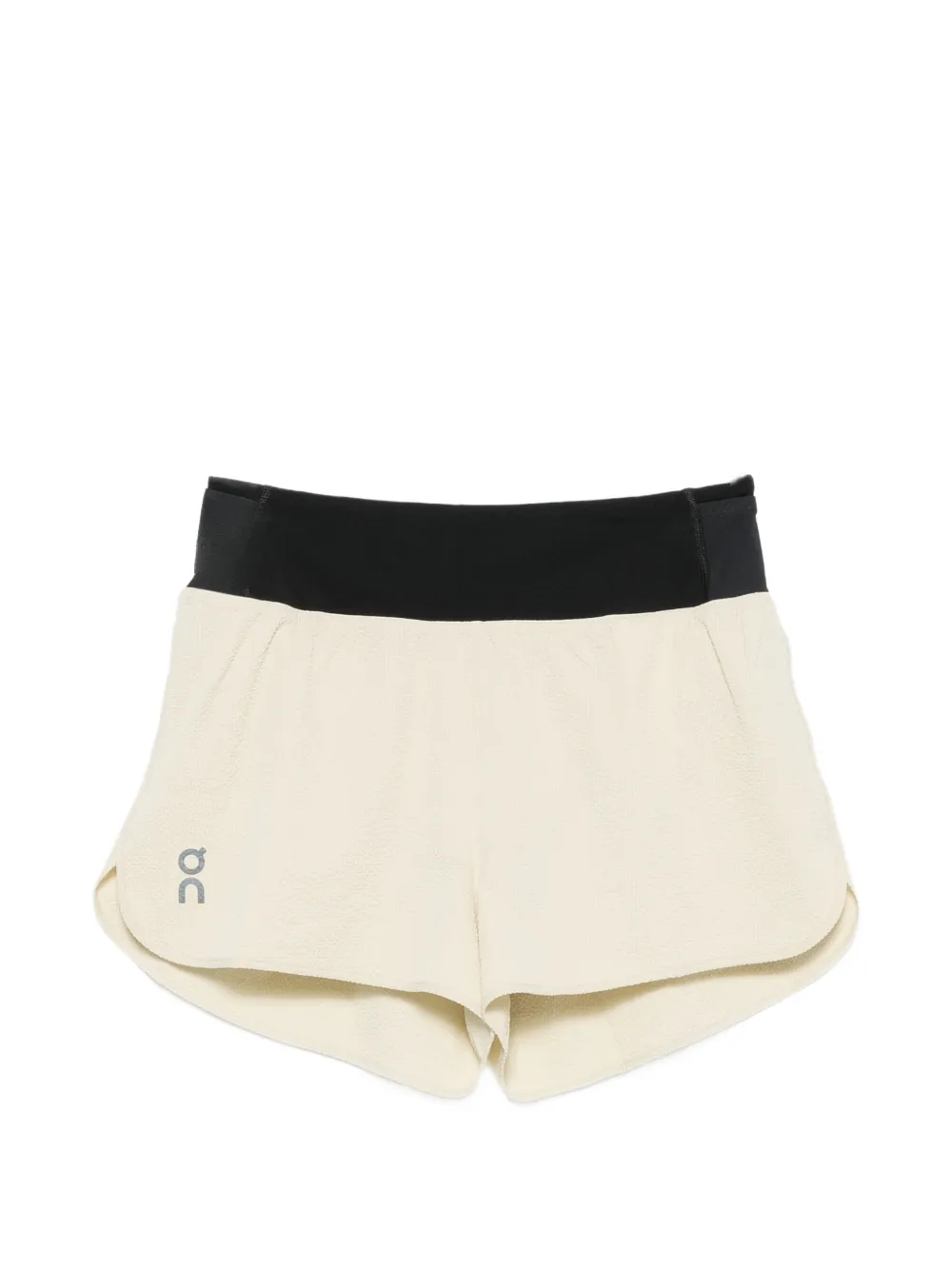 On logo-print elasticated-waistband shorts - Neutrals