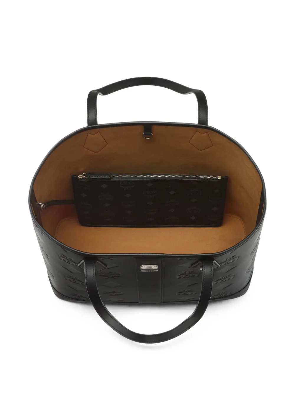 MCM Medium New Liz shopper met logo-reliëf Zwart
