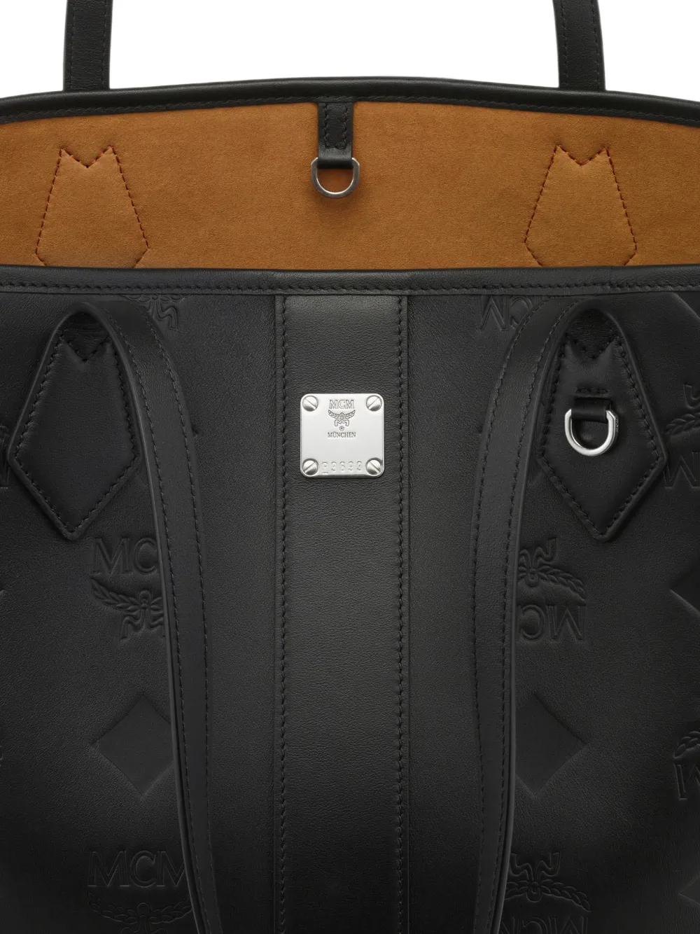 MCM Medium New Liz shopper met logo-reliëf Zwart
