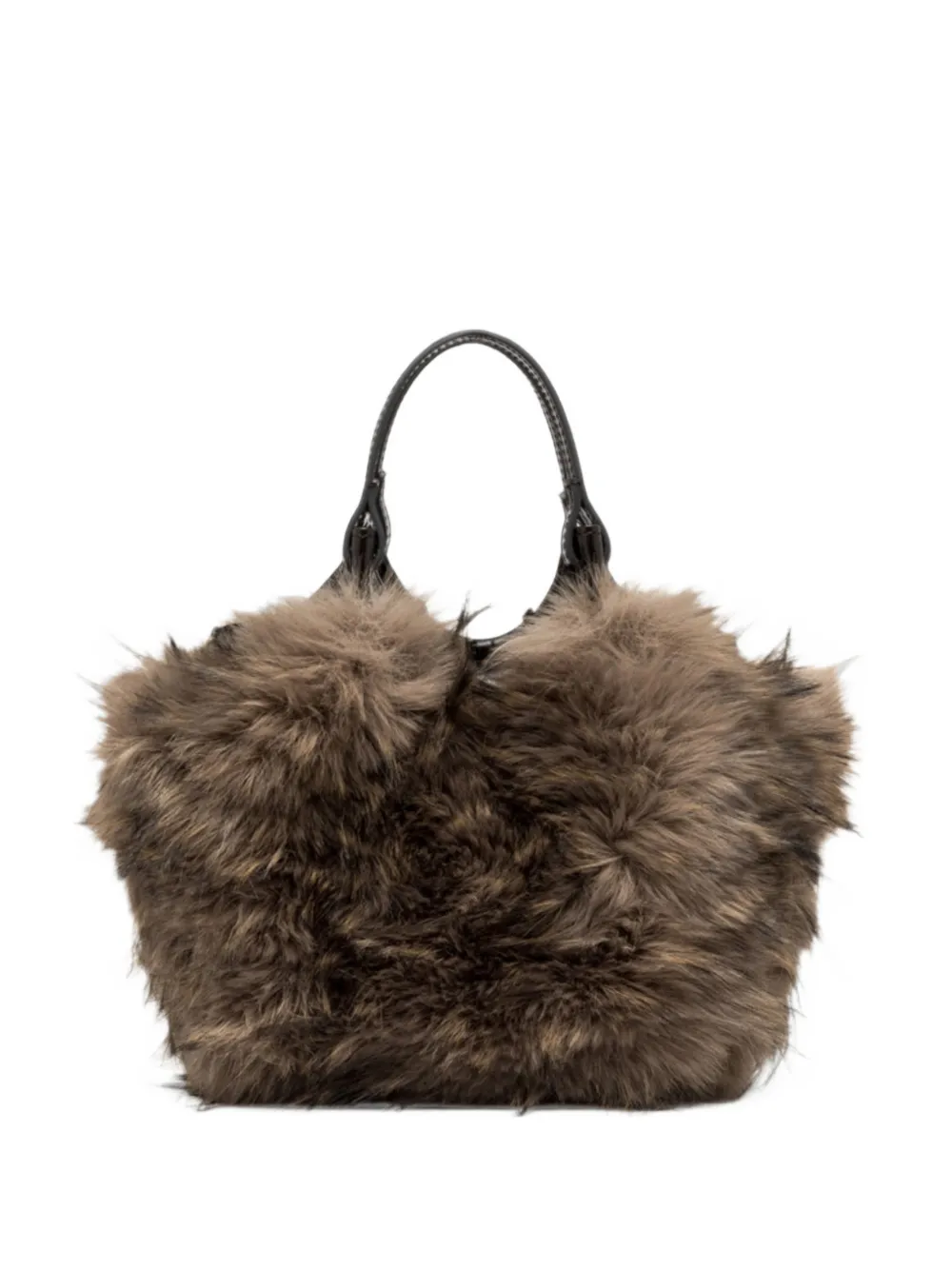 GIANNI CHIARINI mini DUA faux-fur top-handle tote bag
