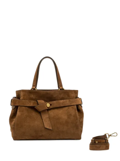 GIANNI CHIARINI Miranda ベルテッド スエード ハンドバッグ M