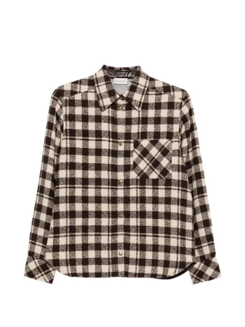 Moncler check-pattern button-down jacket