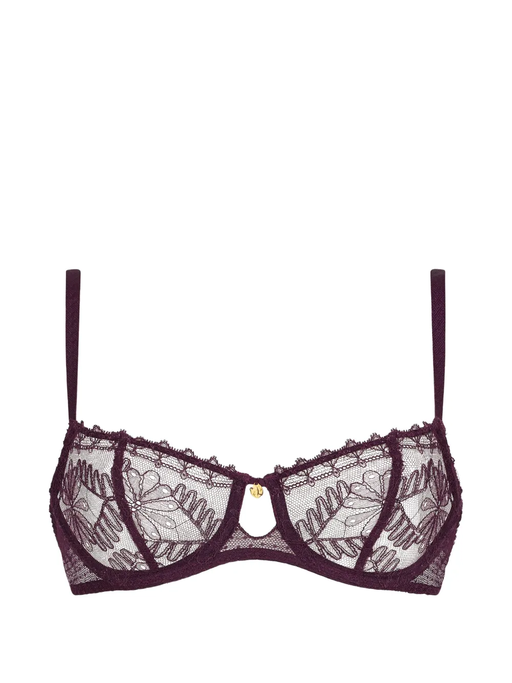 Aubade Reggiseno Mystery of Love in pizzo ricamato - Viola