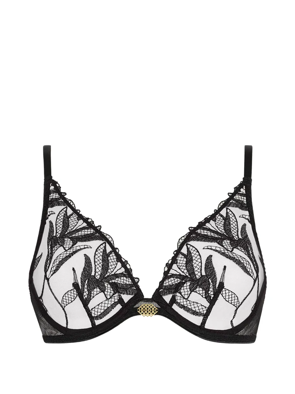 Aubade Reggiseno Sweet Euphoria con ricamo a fiori - Nero
