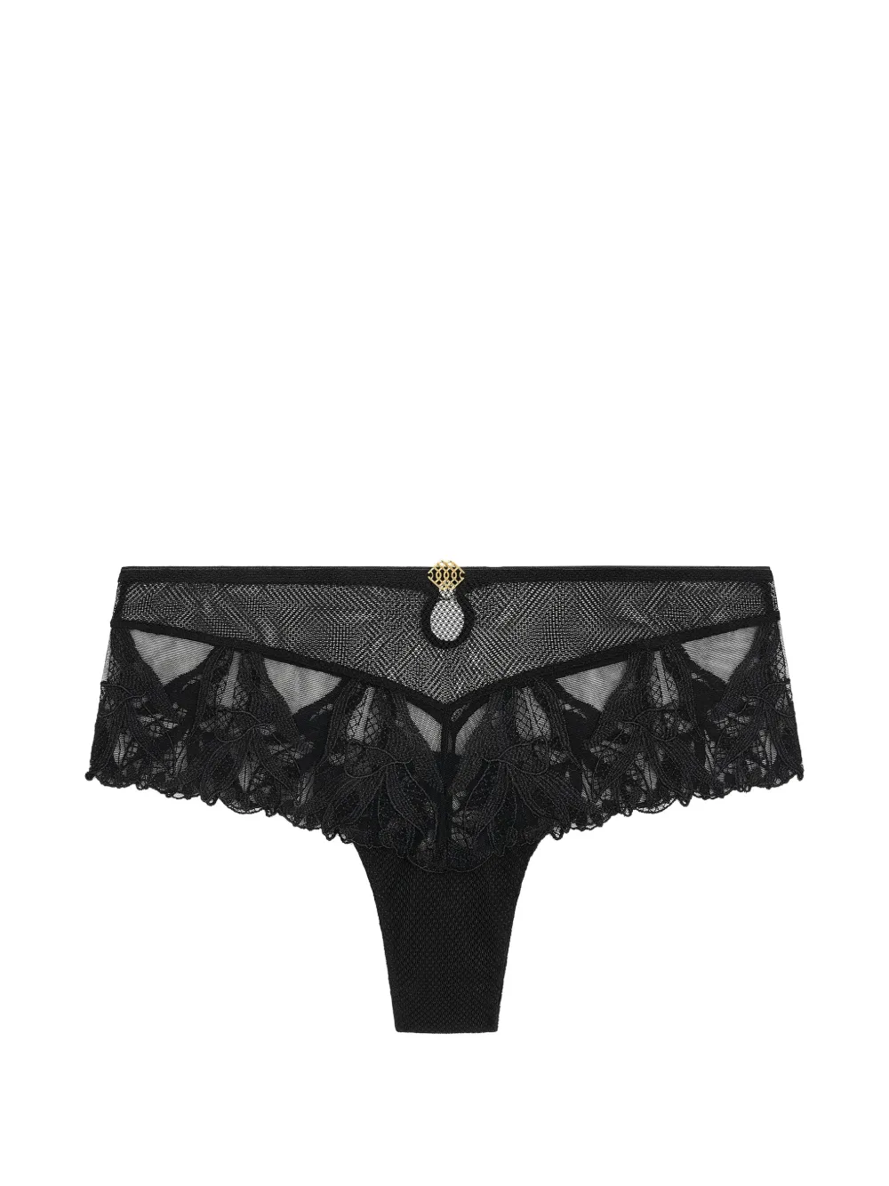 Aubade Slip Sweet Euphoria in pizzo ricamato - Nero