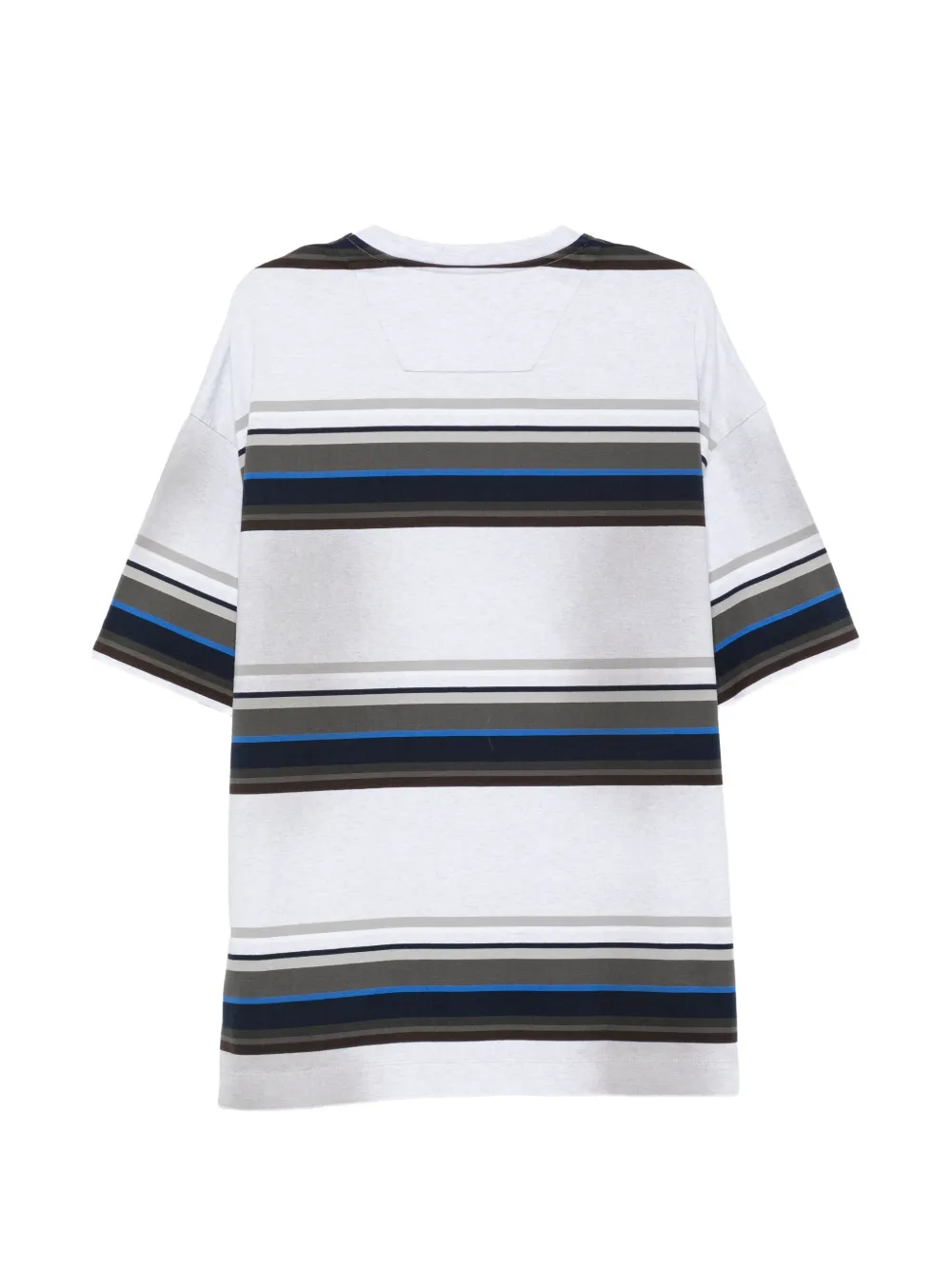 Juun.J striped cotton T-shirt Grijs