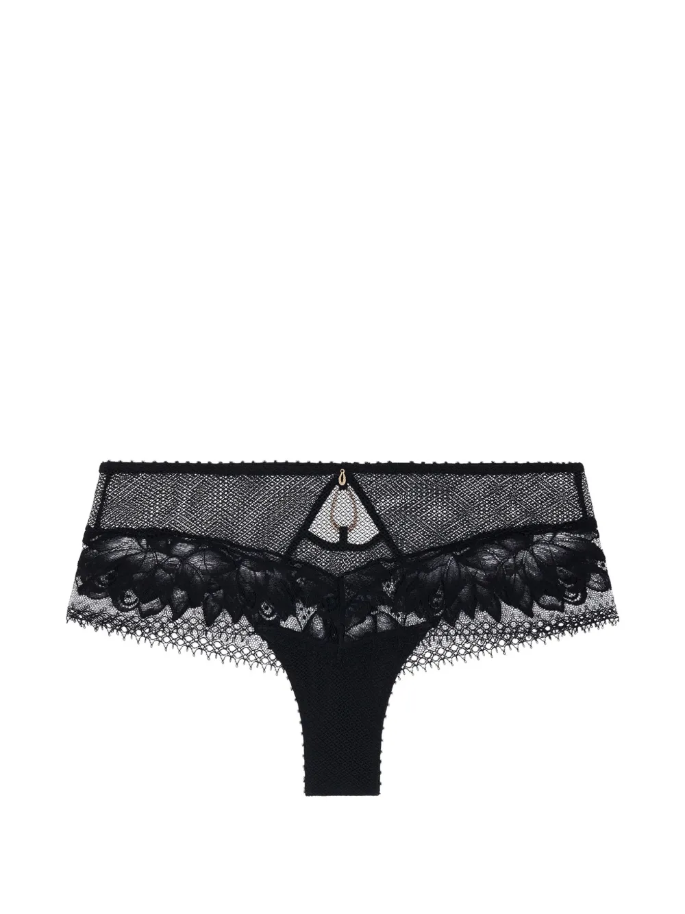 Aubade Flawless Love Slip mit Blumenspitze - Schwarz
