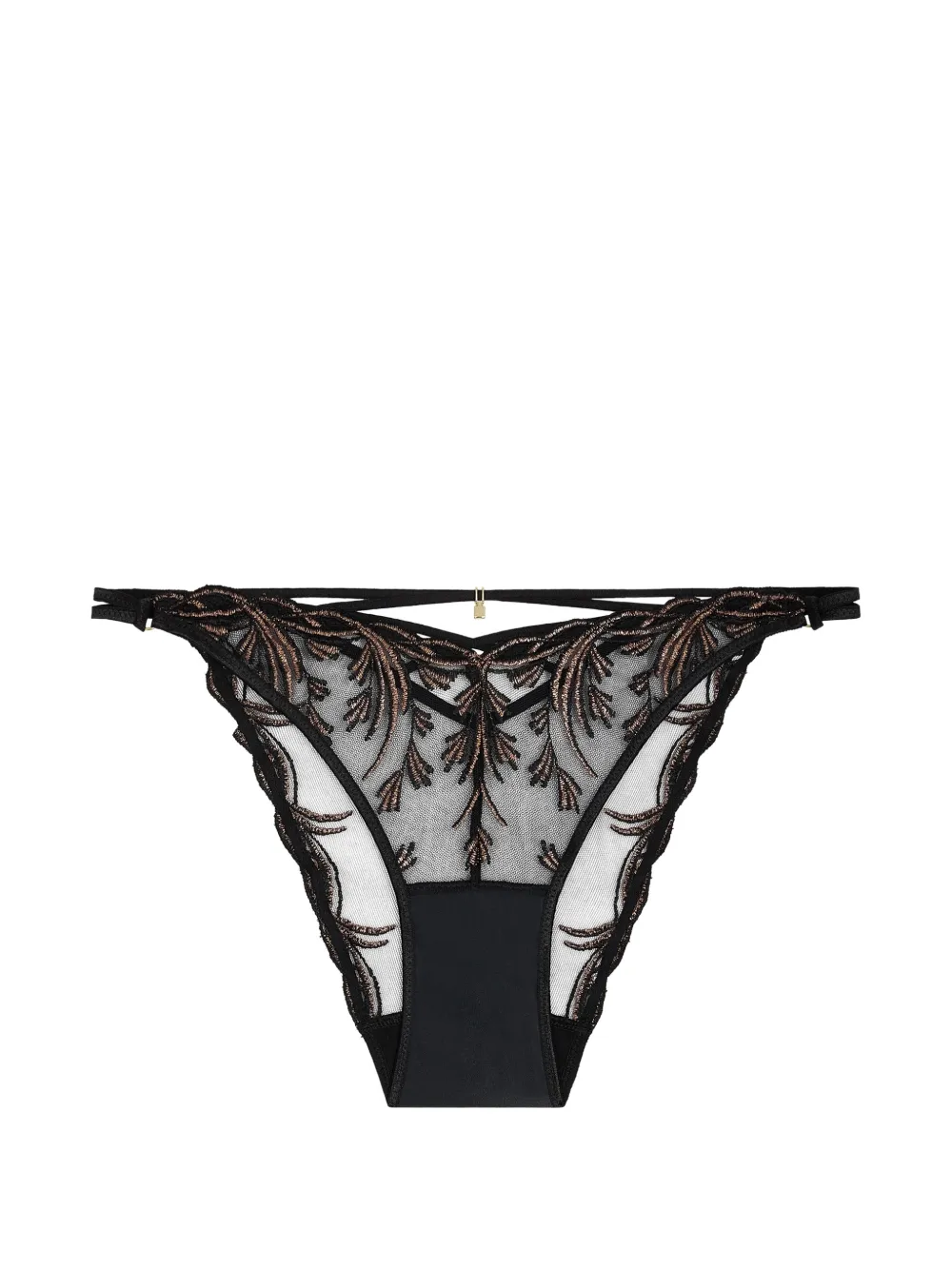 Aubade Cosmic Romance Slip mit Stickerei - Schwarz