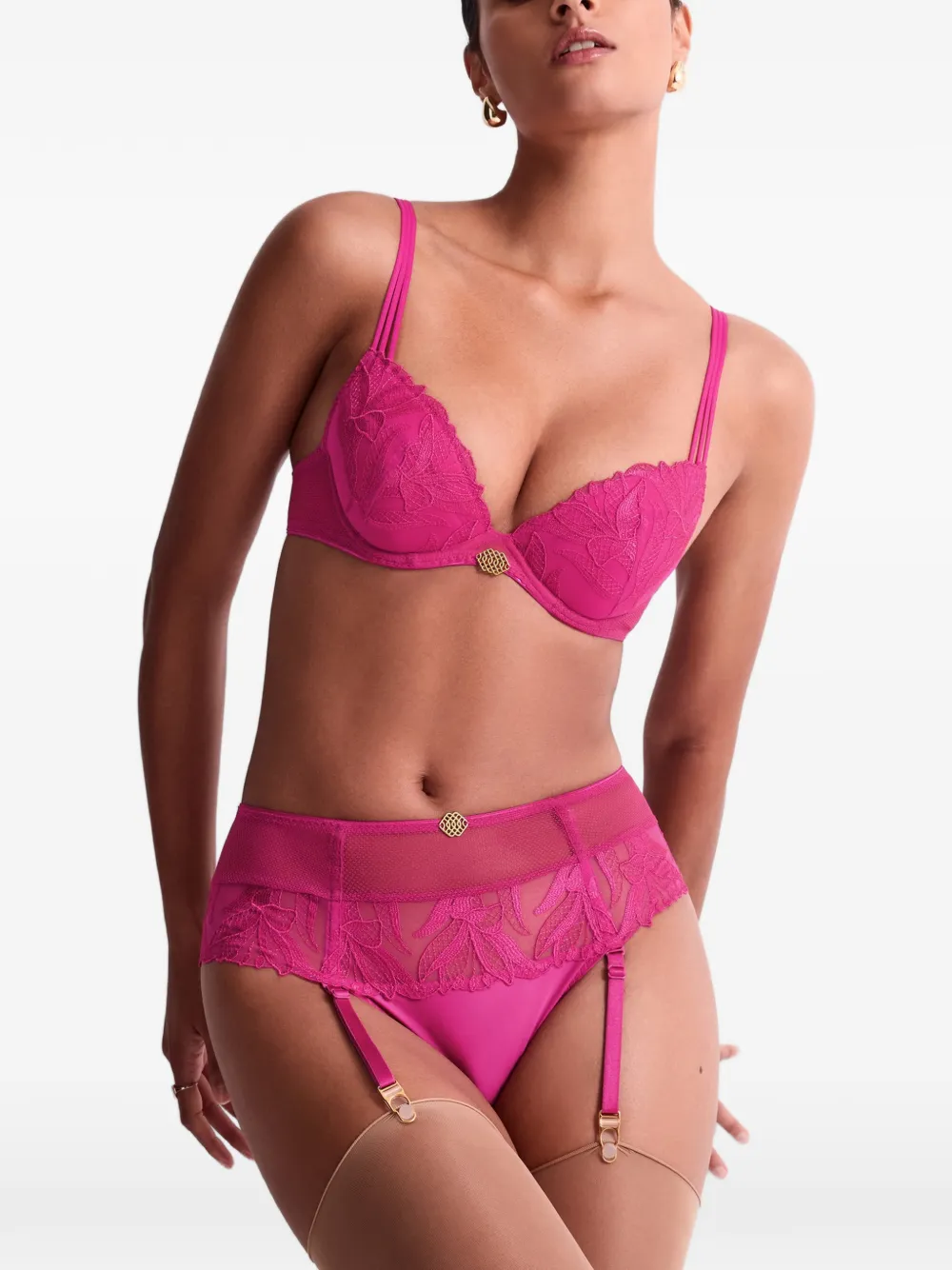 Aubade Sweet Euphoria slip met borduurwerk Roze