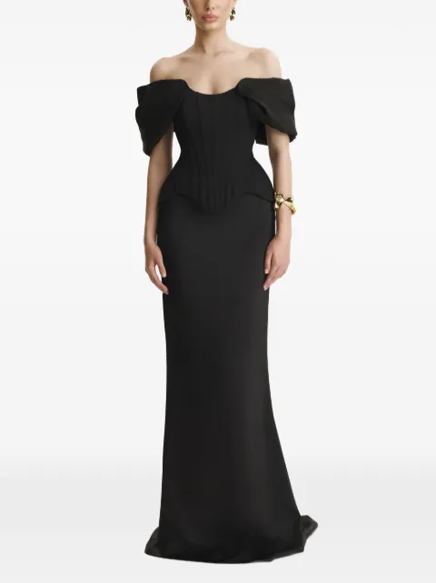 BENEDETTO off-shoulder panelled corset